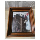 Rectangular Wall Mirror with Wooden Frame