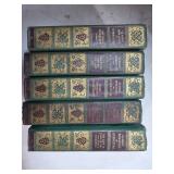 5 Leather-Bound Classic Novels with Gilded Spine D