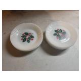 Five Holly Bowls and Nine Holly Plates with Holida