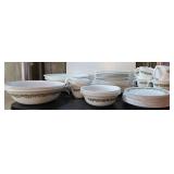 Corelle Dinnerware Set in Green Ivy Pattern, 46 Pi
