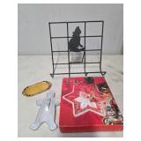 Home Decor Items: Cat Metal Stand, Star Ornament,