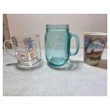 Three Collectible Mugs: Olympic, Jack Box Liberty,