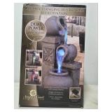 Color Changing Rustic Vase LED Fountain with Dual