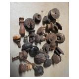 25 Mixed Antique Wooden and Metal Drawer Pulls