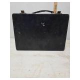 Black Jewelry Case with Red Velvet Interior and Br