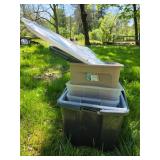 Seven Assorted Storage Bins Made of Plastic in Dif