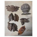 Wooden Architectural Salvage Pieces and Cast-Iron