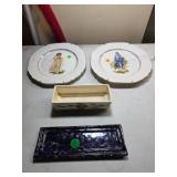 Stratford Wood Scenes Plates, Ceramic Floral Plant