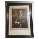 Framed Black-and-White Portrait Photograph of a Ma