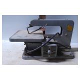 Vintage Metal Scroll Saw with Electric Motor