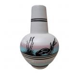 Hand-Painted Navajo Pottery Vase by Bikhorse Featu