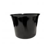 Black Amethyst Glass Cylinder Vase or Planter, 6 i