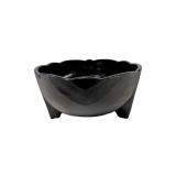 Vintage L.E. Smith Black Amethyst Glass Candy Bowl