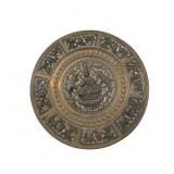 Vintage Brass Wall Plate Depicting Hindu Goddess L