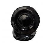 Black Amethyst Glass Plates, 7.5-Inch Diameter