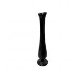 Black Amethyst Glass Bud Vase, 9 Inches Tall