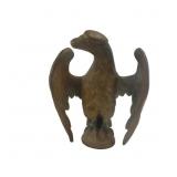 Antique Mounted Brass Eagle Flagpole Topper on Mar