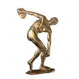 Polished Brass Discobolus Replica Wall Plaque