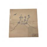 Decorative Ceramic Tile with Lighthouse and Coasta