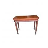 Antique Cherry Wood Game Table With Barley Twist L