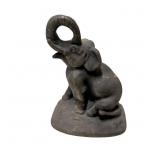 Metal Elephant Figurine Resembling Vintage White M