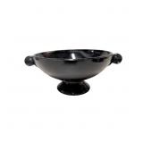 Vintage L.E. Smith Black Amethyst Glass Art Deco S