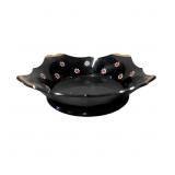 Vintage Imperial Black Amethyst Glass 2-Handled Pl