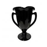 1930s L.E. Smith Black Amethyst Glass Loving Cup T