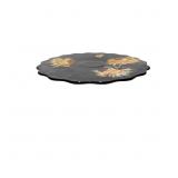 Black Amethyst Glass Hand-Painted Chrysanthemum Ca