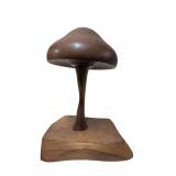 Turned Wood Mushroom Sculpture b1962ned by Carver,