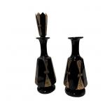 Victorian Biedermeier-Style Black Amethyst Glass D