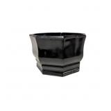 Vintage Arcoroc France Octime Black Glass Bowl