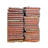 36 Decorative Leather-Bound Books, Including Works