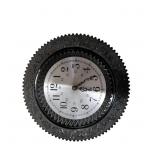 Battery-Operated Black Amethyst Glass Clock, 12-In