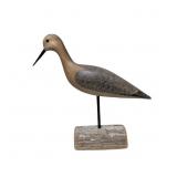 Hand-Carved Wooden Shorebird Decoy b1962ned by H.