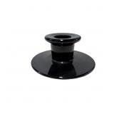Vintage Black Amethyst Glass Candle Holders with P