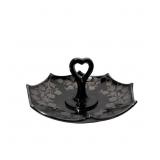 Imperial Octagon Bonbon Tray in Black Amethyst Gla