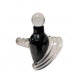 Art Deco Style Black Amethyst Art Glass Perfume Bo