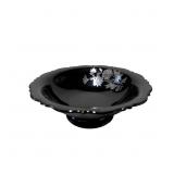 L. E. Smith Black Amethyst Glass Footed Compote Bo