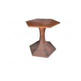 1970s Italian Pencil Reed Rattan Pedestal Table by