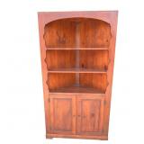 Vintage 1976 Corner Cabinet With Two Shelves and D
