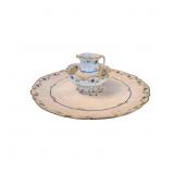 Three-Piece Limoges Porcelain Set with Floral and