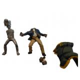 Three Painted and Unpainted Military Figurines wit
