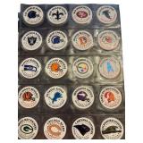 NFL Team-Branded Pogs with Plastic Storage Sheets
