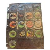 Insect-Themed Pogs( milk caps) in Plastic Display
