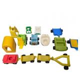 Vintage Fisher Price and Playskool Plastic Toy Veh