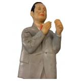 Hollow Rubber Figure of a Man in Gray Suit, Marked