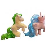 Two Hasbro Vintage My Little Pony Plush Figures
