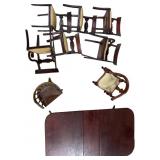 Miniature Wooden Furniture, Including Chairs and T