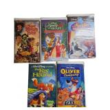 Five Walt Disney VHS Tapes